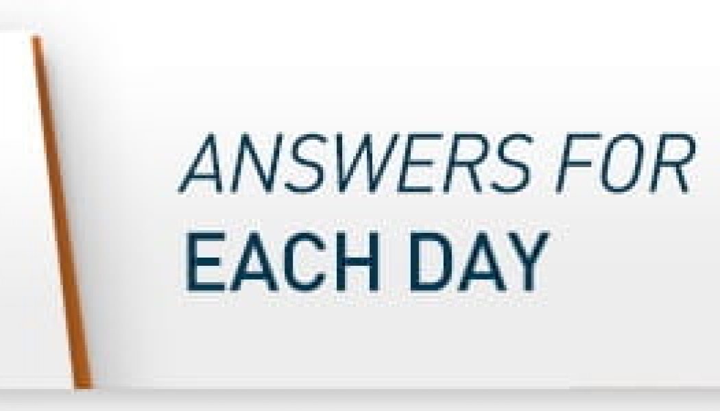 Answers for Each Day – August 10
