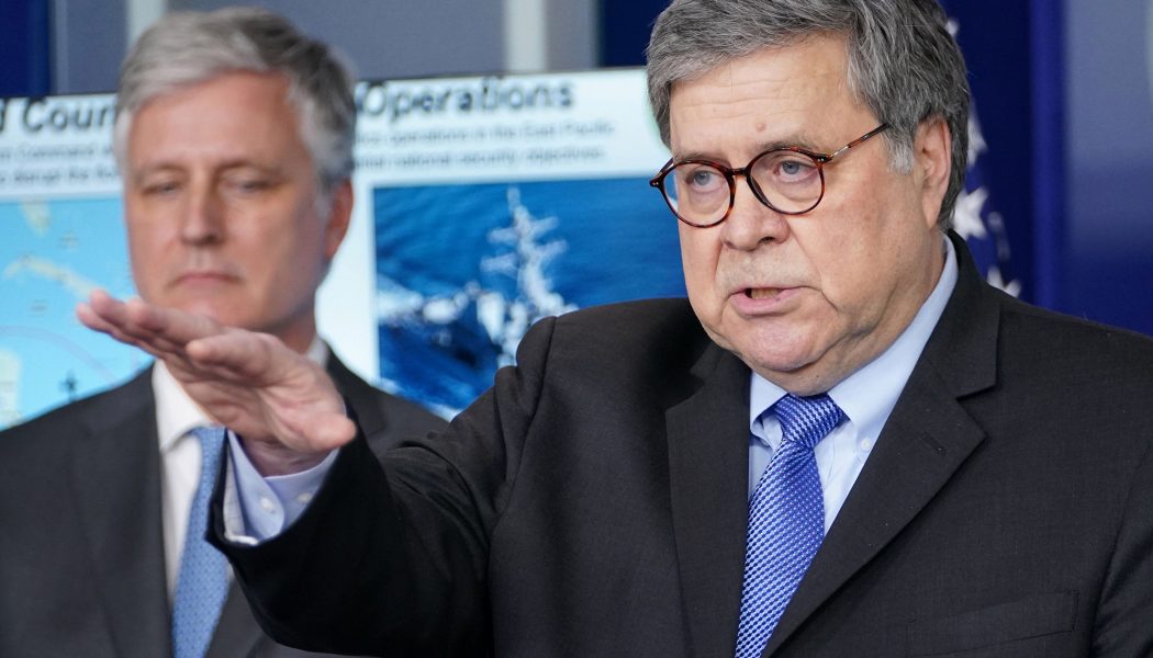 AG William Barr tells prosecutors to keep watch for coronavirus orders that violate Constitution…