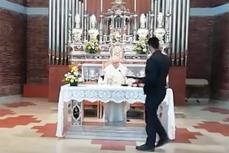 Caught on video: Italian police disrupt Divine Mercy Sunday Mass…