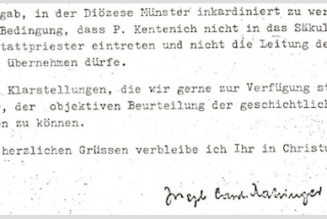 According to this letter from Cardinal Ratzinger, the founder of Schönstatt was never rehabilitated…