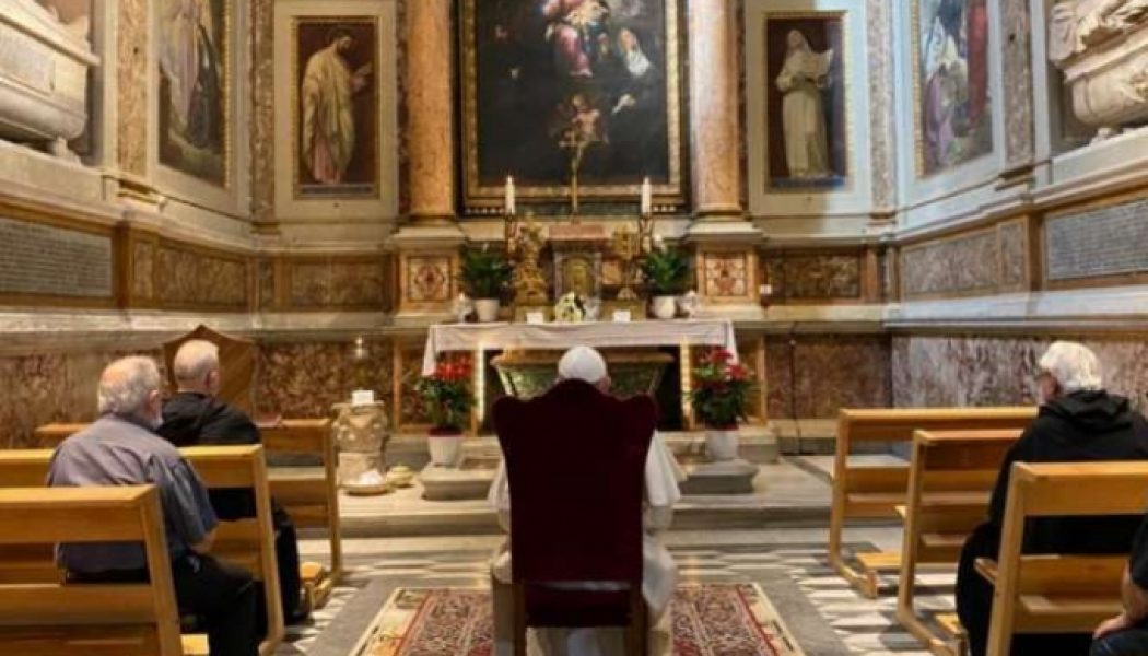 Pope Francis makes surprise visit to Rome’s Basilica of St. Augustine…