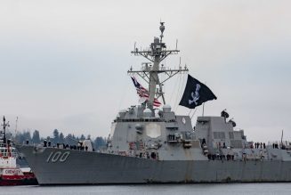 The reason why this U.S. Navy destroyer flies a Jolly Roger pirate flag…