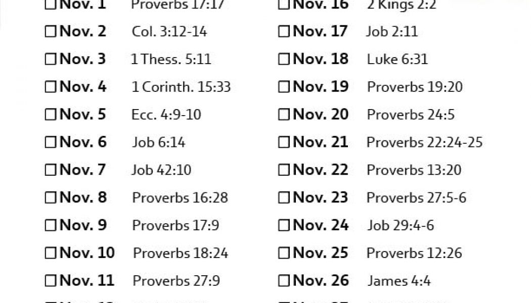 November Scripture Writing Guide (2020)