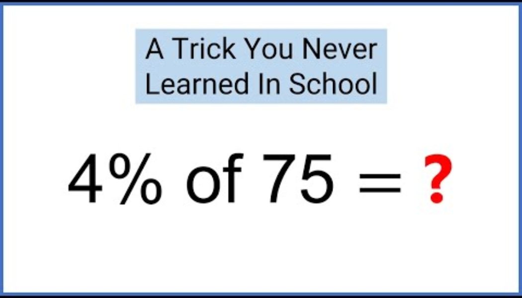 99% of people don’t know this simple math hack for calculating percentages…