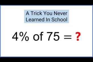 99% of people don’t know this simple math hack for calculating percentages…