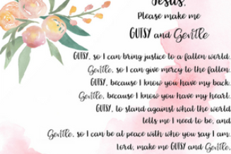 Free Printable: Gutsy and Gentle a Prayer for Women