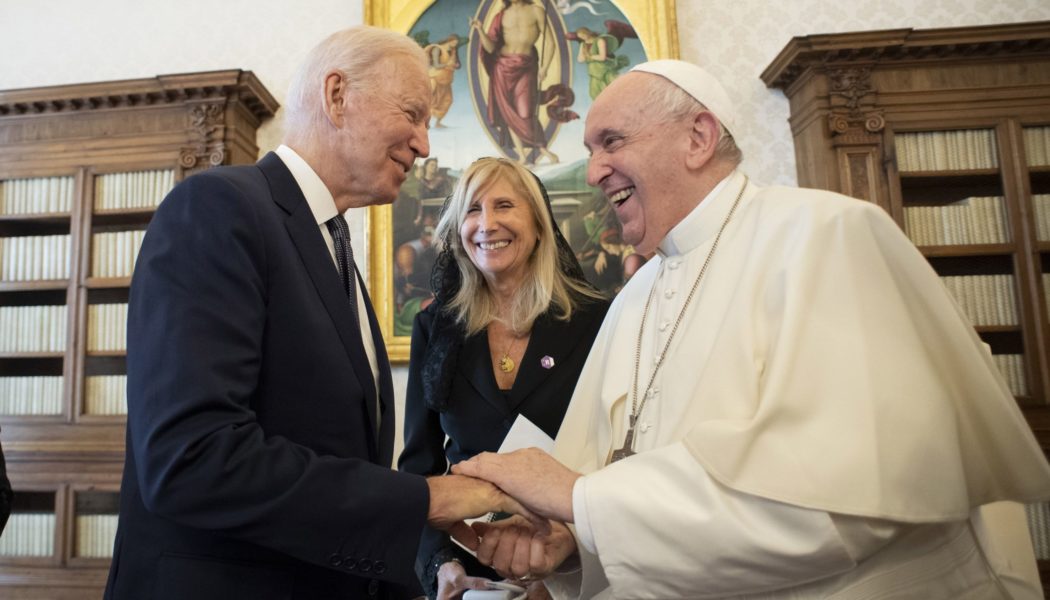 President Joe Biden attends Mass at St. Patrick’s in Rome, receives Communion…