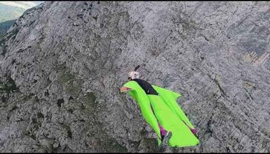 Caught on GoPro: Incredible wingsuit BASE jump from the top of Italy’s 9,000-foot Monte Agnèr…