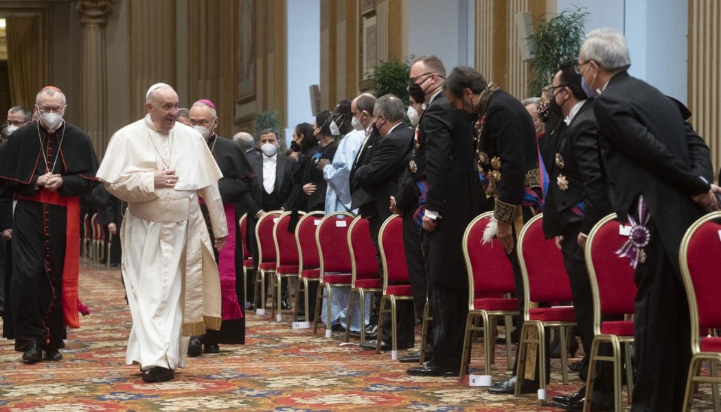 Pope calls for COVID vaccine ‘reality check’ in annual address to ambassadors from 183 nations…