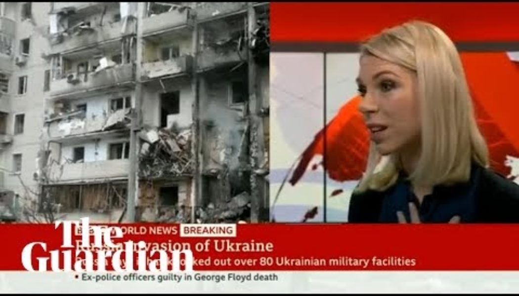 BBC’s Olga Malchevska sees pictures of her family’s bombed Kyiv home live on air…