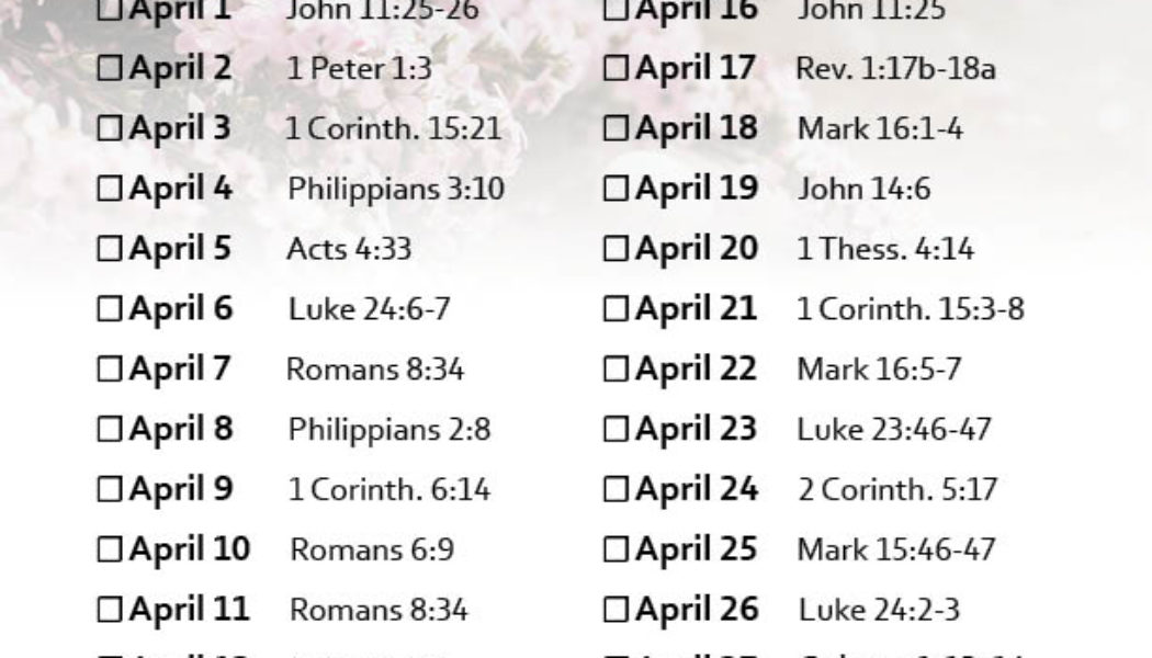 April Scripture Writing Challenge (2022)