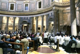 Cardinal Matteo Zuppi of Bologna celebrates Traditional Solemn Vespers in Rome’s Pantheon…
