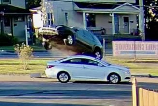 This amazing video, showing an out-of-control car jumping harmlessly over a priest’s car, was filmed on the feast of the Guardian Angels…
