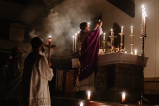 The Mass is the cosmic and eschatological sacrifice of Christ the high priest — the ‘ad orientem’ tradition makes this clear…