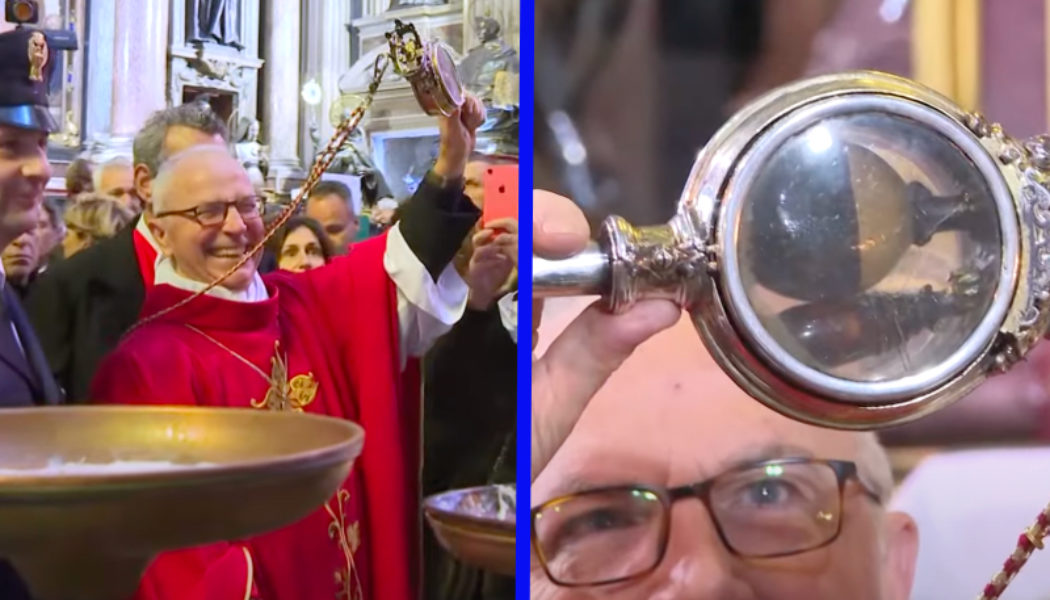 The blood of St. Januarius just miraculously liquified for the third time in 2022 — watch the video here…..