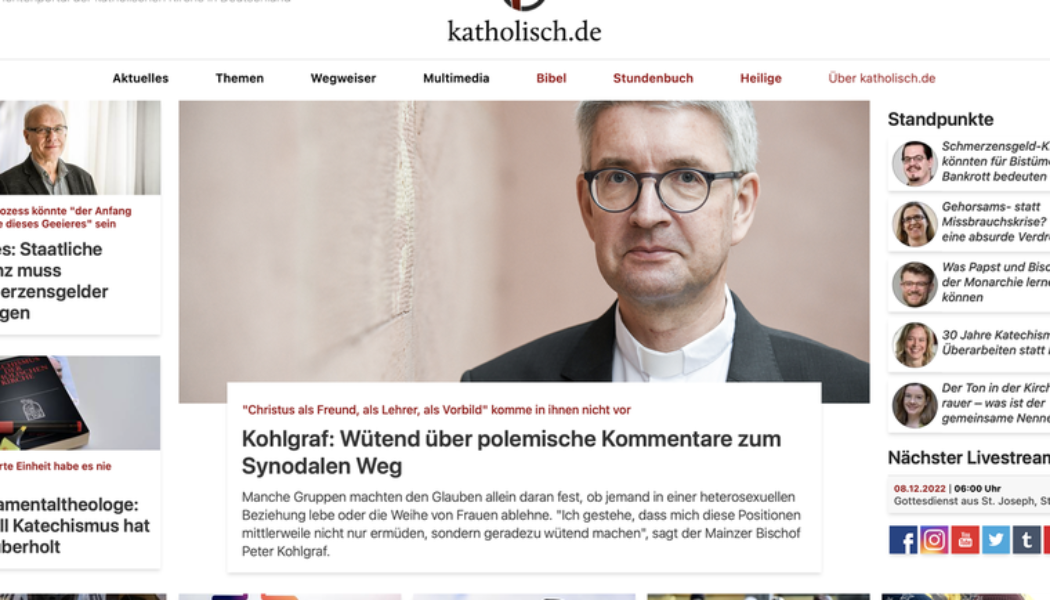 This German bishops-backed website has been pushing some strange, heterodox content lately…..