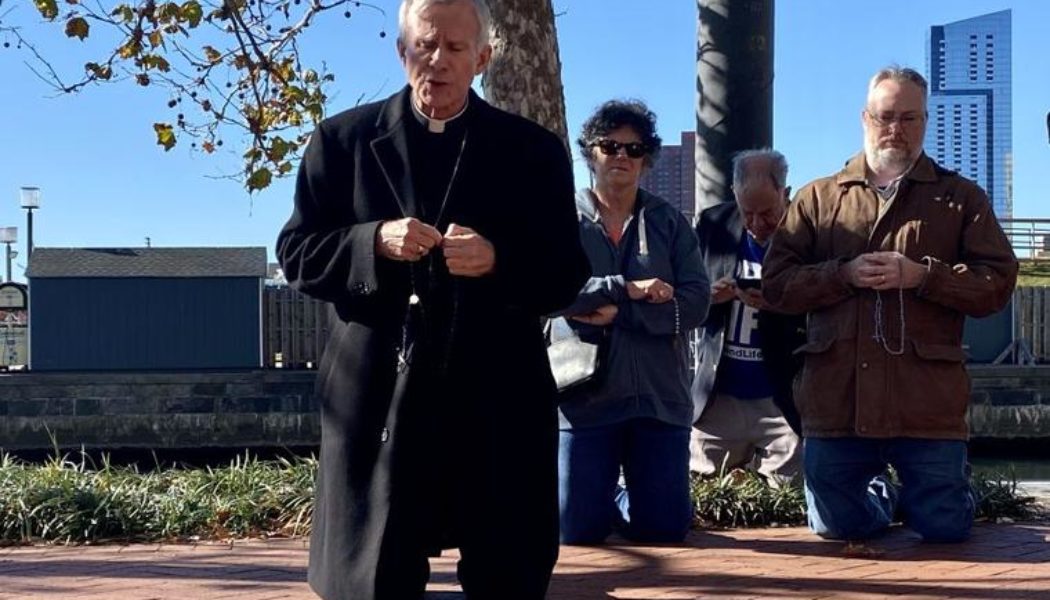 Ousted Bishop Strickland Leads Rosary Outside US Bishops’ Conference Meeting…