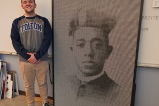 Missouri high-school students makes mosaic of Father Augustus Tolton with 20,400 dice…