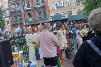 New York Priest Celebrates ‘Pride Mass’ Outside of Gay Monument — on Rainbow Flag…