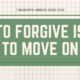 Forgiving is Not Excusing