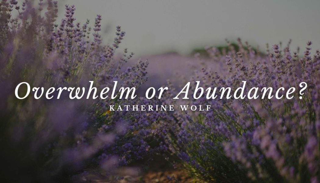 Overwhelm or Abundance?